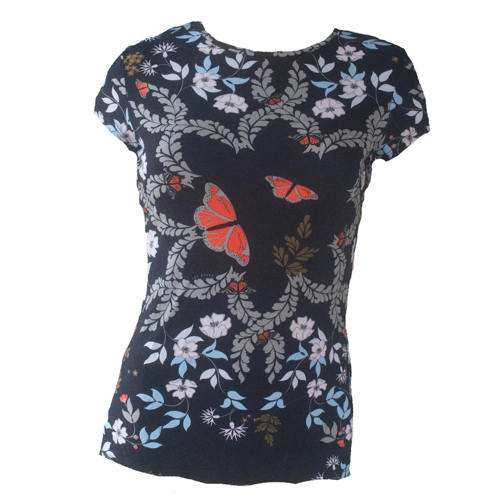 Ted Baker Pepa Navy Blue Short Sleeve Floral Shirt - Picture 14 of 14
